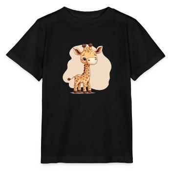 cute giraffe - Stanley/Stella Kinder T-Shirt MINI CREATOR  - Schwarz - Vorne - Mikhail (115cm)