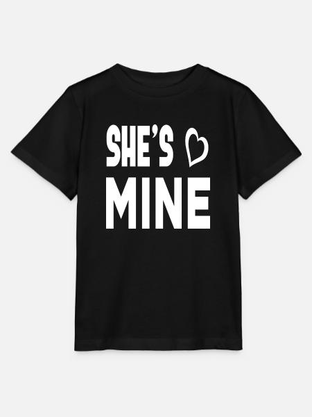 She´s Mine - Stanley/Stella Kinder T-Shirt MINI CREATOR - Schwarz