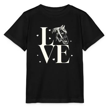 Pferde Liebe Pony Reitsport Pferdemädchen - Stanley/Stella Kinder T-Shirt MINI CREATOR  - Schwarz - Vorne - Mikhail (115cm)