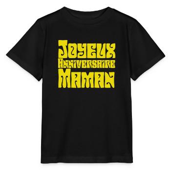 Happy birthday mommy - Stanley/Stella Kinder T-Shirt MINI CREATOR  - Schwarz - Vorne - Mikhail (115cm)
