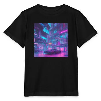 Neon Nights Cruise - Stanley/Stella MINI CREATOR Kids’ T-Shirt - black - Front - Mikhail (115cm)