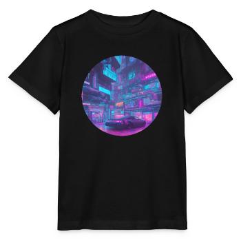 Neon Nights Cruise (Circle) - Stanley/Stella MINI CREATOR Kids’ T-Shirt - black - Front - Mikhail (115cm)