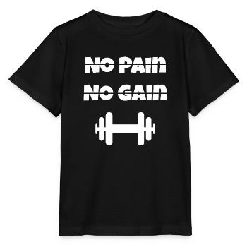 No Pain No Gain - T-shirt bio MINI CREATOR Stanley/Stella Enfant - noir - Devant - Mikhail (115cm)