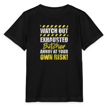 Butcher profession - Stanley/Stella MINI CREATOR Kids’ T-Shirt - black - Front - Mikhail (115cm)