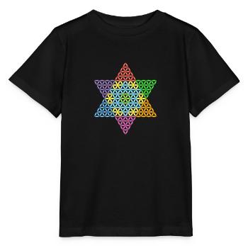 Heiliger Stern - Stern des Lebens 04/3D/Cf. - Stanley/Stella Kinder T-Shirt MINI CREATOR  - Schwarz - Vorne - Mikhail (115cm)