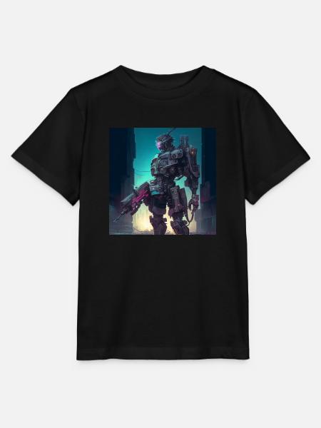 Robot - Stanley/Stella Kinder T-Shirt MINI CREATOR - Schwarz
