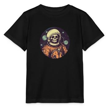 Squelette effrayant en tant qu’astronaute - T-shirt bio MINI CREATOR Stanley/Stella Enfant - noir - Devant - Mikhail (115cm)