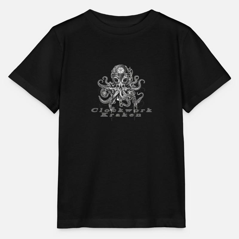 Clockwork Kraken - Stanley/Stella MINI CREATOR Kids’ T-Shirt - black
