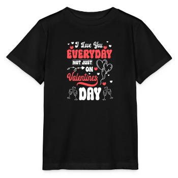 Love Heart Big Love - Stanley/Stella MINI CREATOR Kids’ T-Shirt - black - Front - Mikhail (115cm)