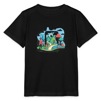 Exploration en réalité augmentée - T-shirt bio MINI CREATOR Stanley/Stella Enfant - noir - Devant - Mikhail (115cm)