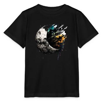 Demi-Lune Color Drop Coloré - T-shirt bio MINI CREATOR Stanley/Stella Enfant - noir - Devant - Mikhail (115cm)