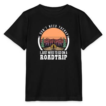 Road trip camping - Stanley/Stella MINI CREATOR Kids’ T-Shirt - black - Front - Mikhail (115cm)