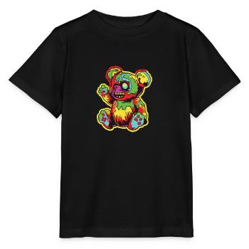 Horreur Effrayant Ours Halloween Cryptique Cub - T-shirt bio MINI CREATOR Stanley/Stella Enfant - noir - Devant - Mikhail (115cm)