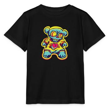 Horror Scary Bear Halloween Nosferatu Bear - Stanley/Stella MINI CREATOR Kids’ T-Shirt - black - Front - Mikhail (115cm)