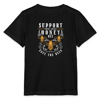 Honig Bienen Süß - Stanley/Stella Kinder T-Shirt MINI CREATOR  - Schwarz - Vorne - Mikhail (115cm)