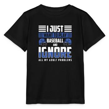 Baseball Bat, Sportsman, Ball - Stanley/Stella MINI CREATOR Kids’ T-Shirt - black - Front - Mikhail (115cm)