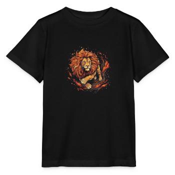 Lion - T-shirt bio MINI CREATOR Stanley/Stella Enfant - noir - Devant - Mikhail (115cm)