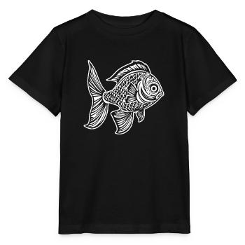 Fish Fishing Sea Fishing - Stanley/Stella MINI CREATOR Kids’ T-Shirt - black - Front - Mikhail (115cm)