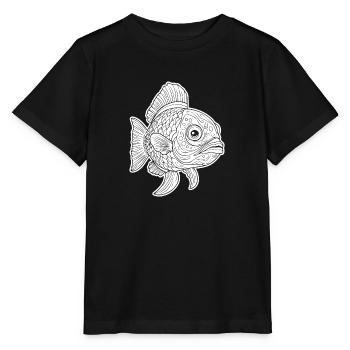 Fish Fishing Sea Fishing - Stanley/Stella MINI CREATOR Kids’ T-Shirt - black - Front - Mikhail (115cm)