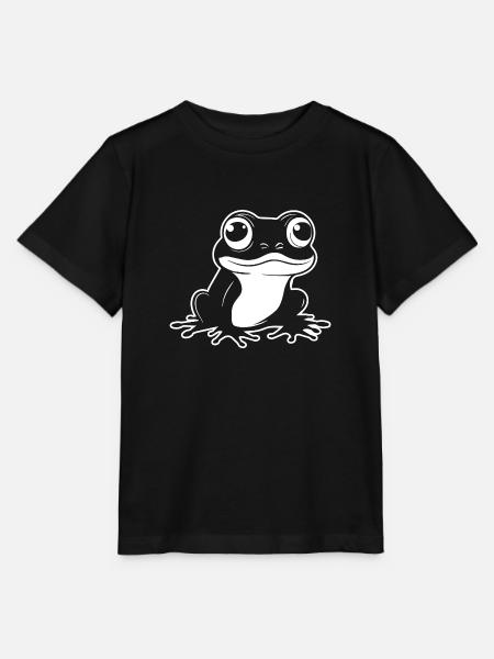 Frosch Amphibie Kröte - Stanley/Stella Kinder T-Shirt MINI CREATOR - Schwarz