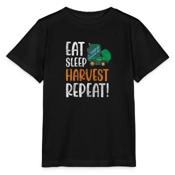 Champ de temps de récolte de l’agriculteur - T-shirt bio MINI CREATOR Stanley/Stella Enfant - noir - Devant - Mikhail (115cm)