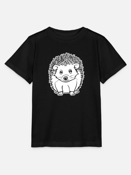 Igel Wald Stachelig Tier - Stanley/Stella Kinder T-Shirt MINI CREATOR  - Schwarz