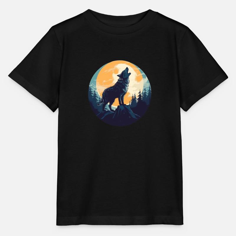 Wolf - Stanley/Stella Kinder T-Shirt MINI CREATOR  - Schwarz