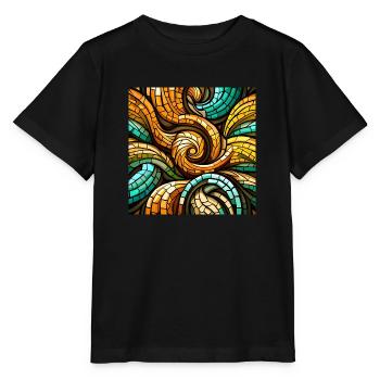 Triskelion-Mosaik - Stanley/Stella Kinder T-Shirt MINI CREATOR  - Schwarz - Vorne - Mikhail (115cm)