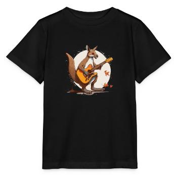 Schaukelndes Känguru - Stanley/Stella Kinder T-Shirt MINI CREATOR  - Schwarz - Vorne - Mikhail (115cm)