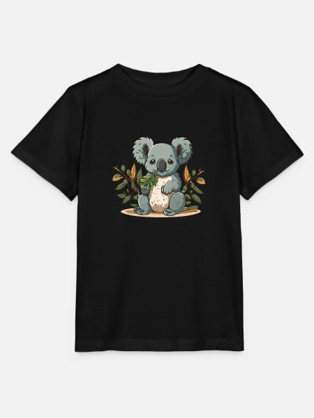 Eukalyptus-Leckerbissen - Stanley/Stella Kinder T-Shirt MINI CREATOR - Schwarz