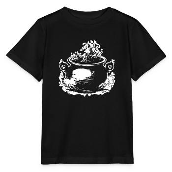 Kessel Magisch Hexe Halloween - Stanley/Stella Kinder T-Shirt MINI CREATOR  - Schwarz - Vorne - Mikhail (115cm)