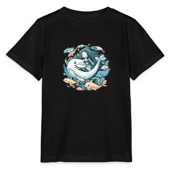 Meerjungfrauen-Abenteuer - Stanley/Stella Kinder T-Shirt MINI CREATOR  - Schwarz - Vorne - Mikhail (115cm)