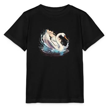 Cygne plongeur - T-shirt bio MINI CREATOR Stanley/Stella Enfant - noir - Devant - Mikhail (115cm)