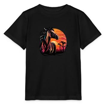 Étalon Sunset - T-shirt bio MINI CREATOR Stanley/Stella Enfant - noir - Devant - Mikhail (115cm)