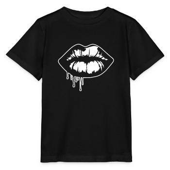 Lèvres, bouche, baisers lèvres - T-shirt bio MINI CREATOR Stanley/Stella Enfant - noir - Devant - Mikhail (115cm)