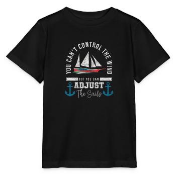 Naviguer sur l’océan - T-shirt bio MINI CREATOR Stanley/Stella Enfant - noir - Devant - Mikhail (115cm)