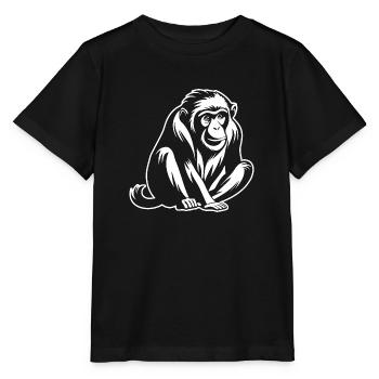 Monkey Monkey Monkey Face Jungle - Stanley/Stella MINI CREATOR Kids’ T-Shirt - black - Front - Mikhail (115cm)
