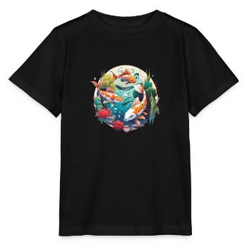 Koi-Wunderland - Stanley/Stella Kinder T-Shirt MINI CREATOR  - Schwarz - Vorne - Mikhail (115cm)