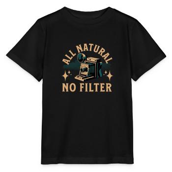 All Natural No Filter Vintage Camera - Stanley/Stella MINI CREATOR Kids’ T-Shirt - black - Front - Mikhail (115cm)