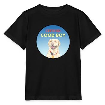 Récompense certifié Good Boy Goldie - T-shirt bio MINI CREATOR Stanley/Stella Enfant - noir - Devant - Mikhail (115cm)