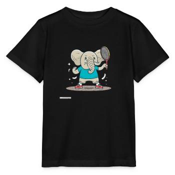 Ele-Badminton - T-shirt bio MINI CREATOR Stanley/Stella Enfant - noir - Devant - Mikhail (115cm)