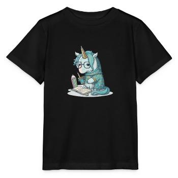 Einhorn-Kalligraph - Stanley/Stella Kinder T-Shirt MINI CREATOR  - Schwarz - Vorne - Mikhail (115cm)