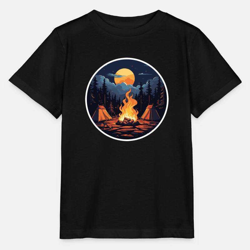 Camping - Stanley/Stella MINI CREATOR Kids’ T-Shirt - black