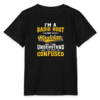 Radio Announcement - Stanley/Stella MINI CREATOR Kids’ T-Shirt - black - Front - Mikhail (115cm)
