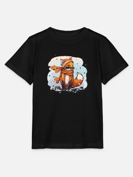 Fuchsiger Winter - Stanley/Stella Kinder T-Shirt MINI CREATOR - Schwarz
