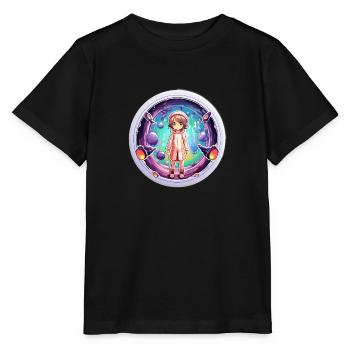 Cartoon Dimension Traveler Shirt - Stanley/Stella Kinder T-Shirt MINI CREATOR  - Schwarz - Vorne - Mikhail (115cm)