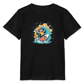 Surfs vers le haut - T-shirt bio MINI CREATOR Stanley/Stella Enfant - noir - Devant - Mikhail (115cm)