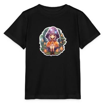 Enchanting Spellcaster Cartoon - Stanley/Stella Kinder T-Shirt MINI CREATOR  - Schwarz - Vorne - Mikhail (115cm)