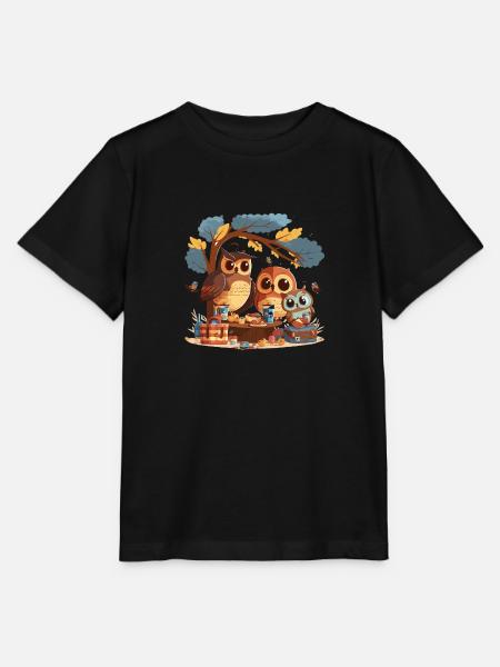 Eulenartiger Familienspaß - Stanley/Stella Kinder T-Shirt MINI CREATOR - Schwarz