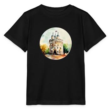 Tour du drapeau de Londres - T-shirt bio MINI CREATOR Stanley/Stella Enfant - noir - Devant - Mikhail (115cm)